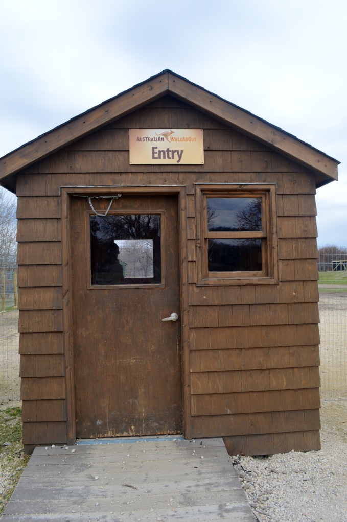 The entrance. They use a double door entrance so none of the animals get out. It's odd because you are not sure if you are aloud in or not with the door being closed.  Often people would wait thinking they have to wait their turn. 