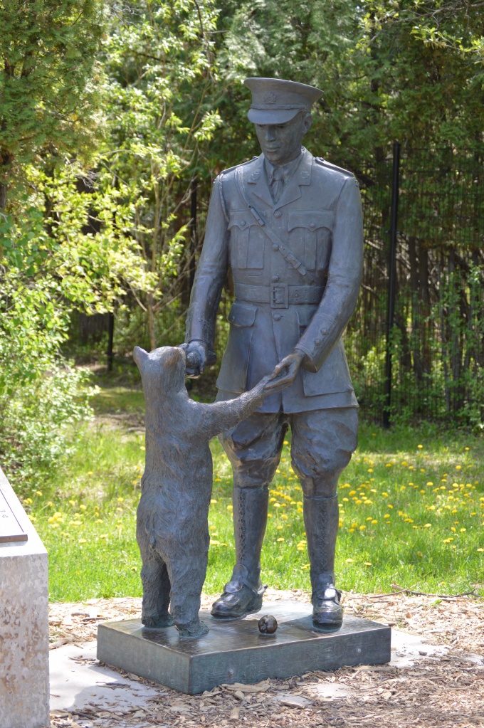 On the path between the cricket area and Park Treats you pass on of Winnipeg's most famous statues. Winnie the Bear. 